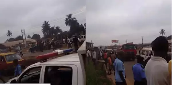 Ex Militants Block Benin Highway In Protest Of Their Owed Allowances (Photos)